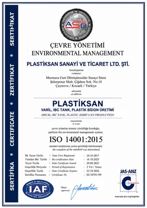 ISO 14001:2015 belgesi